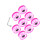 (Pink, Diameter 58mm) Luminous Roller Skate Wheels Light Up Bright Colors Smooth Rolling 3