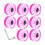 (Pink, Diameter 58mm) Luminous Roller Skate Wheels Light Up Bright Colors Smooth Rolling 2