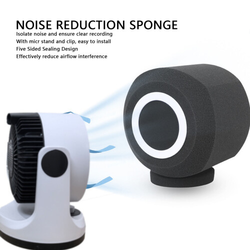 Microphone Windscreen Set with Stand for Condenser Mic Noise Reduction 2