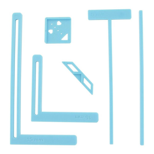6Pcs Bookbinding Easy Scrapbooking Tool for , Great Stencils and Cutter Guide Kit Can Be Made Into Notebook