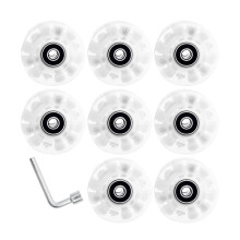 (Colorful, Diameter 58mm) Luminous Roller Skate Wheels Light Up Bright Colors Smooth Rolling