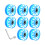 (Blue, Diameter 58mm) Luminous Roller Skate Wheels Light Up Bright Colors Smooth Rolling 1