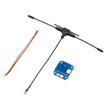 UR1000 ELRS Dual-Band Receiver 2.4G/900M High-Power ExpressLRS Receiver with 80mm T Type Antenna for FPV Drone