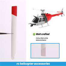 2 Paar RC Spielzeughubschrauber Upgrade C138 Rotorflügelsatz für RC ERA C138 Bell 206 1:33 RC Spielzeughubschrauberteile Rot Weiß