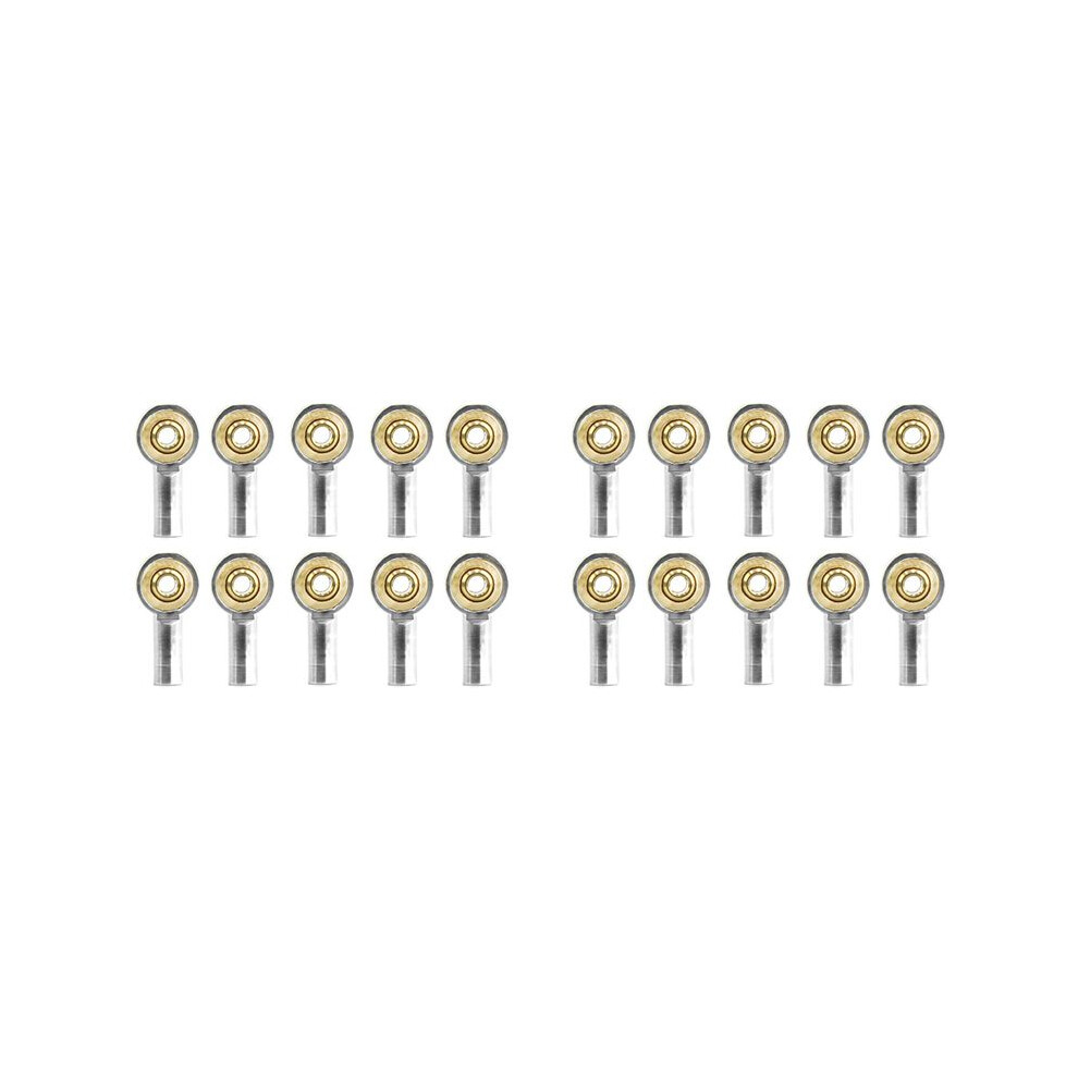 20Pcs Metal M2 Link Tie Rod End Joint Buckle Steering Pushrod Tie Rod End For Rc Car Boat Upgrade Parts, Silver 4713316055393