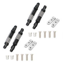 2 Set for WPL D12 RC Car Metal Rear Damper with Mount Fixed Upgrades Parts Accessories,4