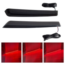 1Pair Smoked LED Saddlebag Side Light for Touring Street Glide 2014-2024 Turn Signal Brake Lamp