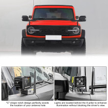 A-Pillar Light Bar Brackets for Bronco 2021 2022 2023 LED Light Bar Mount Bracket Accessories
