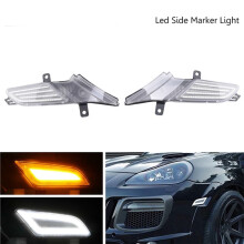 1Pair Car Side Lamps Dynamic Amber LED Turn Signal Blinker Light for Cayenne 957 2007-2010 A
