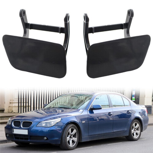 Car Left Front Bumper Headlight Washer Spray Nozzle Cover Headlight Washer Jet Cap for- 5-Series E60 E61 2003-2010 2