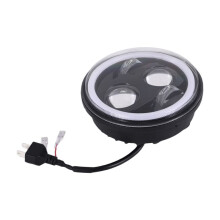 Reflektor LED 5.75, Reflektor Motocyklowy 5-3/4 z Białą Halo DRL dla  Sportster Iron 883 Dyna Street Bob
