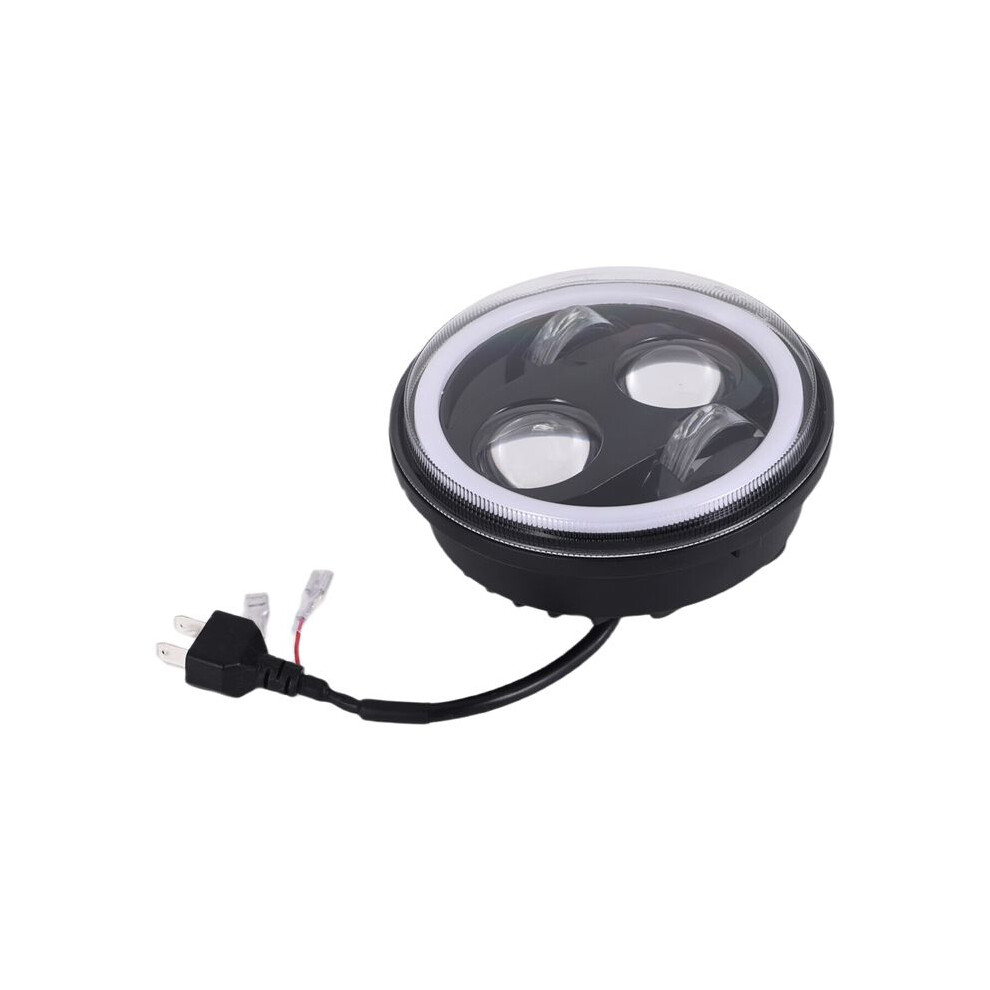5.75 Led Headlight, 5-3/4 Motorcycle Headlight With Halo Drl For Sportster Iron 883 Dyna Street Bob White 4713787249901