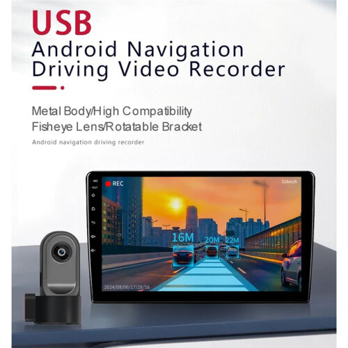 Suitable for Android 720P Hidden Dash Cam Front  Car Camera with Night Vision 24H Parking Mode Includes 64GB 1