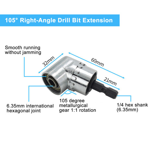 105 Right Angle Drill Attachment 18Pcs Set 2