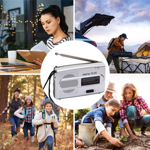 Digital Retro Radios Memory Function Handheld AM/FM Radios Manual Channel Search Battery Powered Built-in Speaker 2