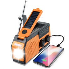 5000mAh Emergency Solar Power Radio USB Charging Hand Crank Dynamo Flashlight FM AM WB NOAA Weather Radio Power Bank
