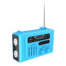 Multifunctional Solar Hand Crank Radio Portable AM/FM/NOAA Radio Speaker with LED Reading Lamp for Outdoor C