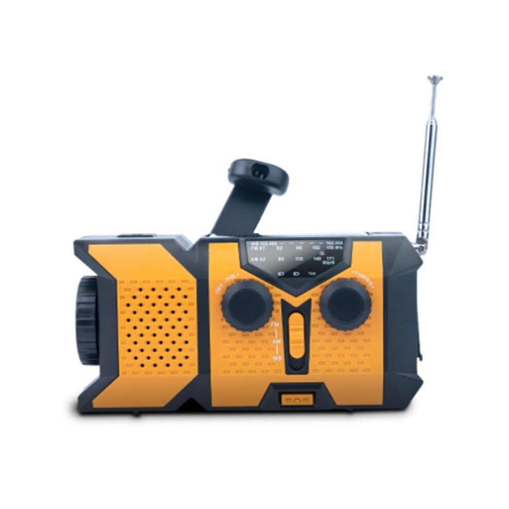 Hand Crank Solar Radio With Led Flashlight, Am/Fm/Noaa Weather Radio, 2000Mah Power Bank For Emergency Phone Charging 6031067437540