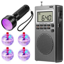 Equipment Kit with 1pc Radio 4pcs Light Cat Balls and 1pc Flashlight,Equipment Kit for Home Office Outdoor