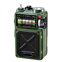 Solar Hand Crank Radio Dynamo Portable Vintage AM/FM/SW Full Band Emergency Radio Speaker with Flashlight SOS
