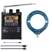 TEF6686 Full Band Radio High Sensitivity Radio FM AM LW MW SW Shortwave 2.8 Inch IPS Touch Screen with Antenna