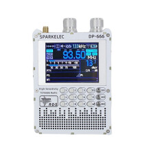 DP-666 TEF6686 Radio Pełnopasmowe 2,8-Calowy Ekran Dotykowy IPS Odbiornik O Wysokiej Czułości Radio Pełnopasmowe FM LW MW SW Białe