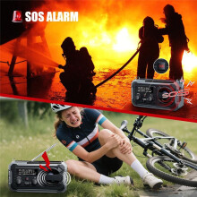 Rádio Meteorológico de Emergência, Rádio Solar de 8000 MAh e Rádio de Manivela com AM/FM/NOAA, Alarme SOS, Carregador de Telefone, para Ambientes