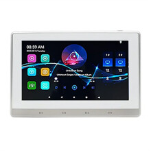 Amplificateur de Musique Android 11 7 Pouces Système Audio 8 X 30 W 2 Zones Android 11 Wifi Amplificateur à Écran Tactile 7 Pouces Blanc