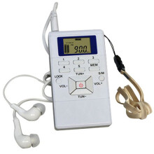 Digital Fm Radio Speaker Portable Receiver Display Single Band Music Player Led Display White
