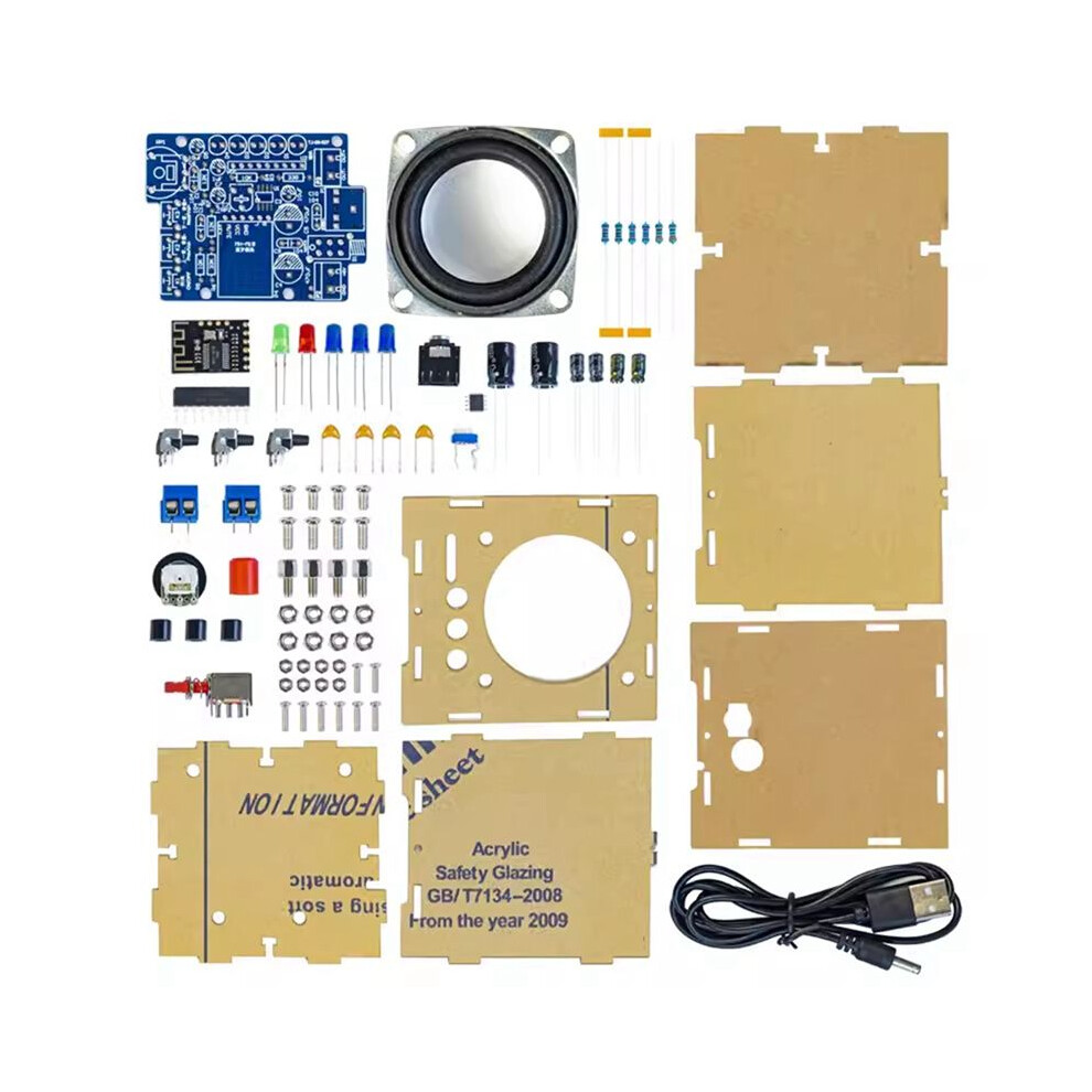 Diy Speaker Kit Electronic Kit Component Amplifier Speakers Spi Interface With Acrylic Shell Light 4711482206991