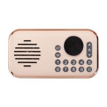 Portable FM Radio Rechargeable Small Wireless Speaker Surround Stereo Sound USB Vintage Radios Cream Color