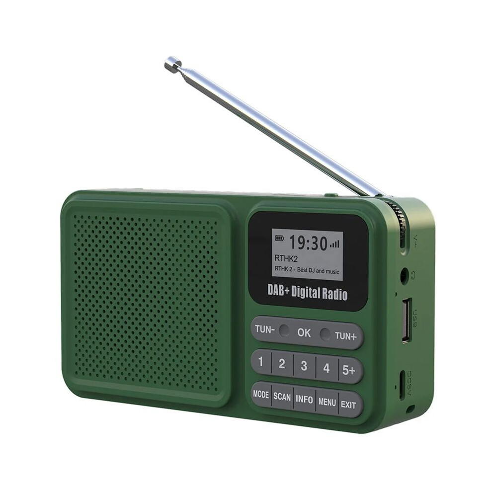 Portable Dab+ Digital Radio Solar Powered Fm Radio Supports U Disk Tf Card Mp3 Loudspeaker Lcd Display 4713010881731