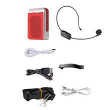 APORO T18 Professional Loudspeaker Wireless Microphone Portable Speaker for Teacher School Tour Guide Red