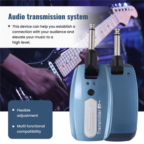 Guitar Wireless System USB Rechargeable Wireless Guitar Transmitter Receiver Electric Guitar Bass Wireless System,B 2