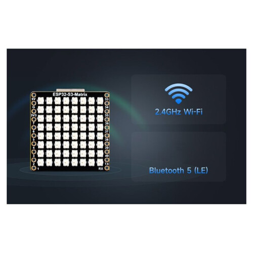 ESP32-S3 Development Board WiFi  Matrix 8x8 RGB-LED with QST Attitude Gyro Sensor QMI8658C for  Python 2