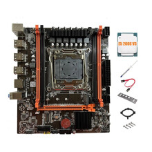 X99E Motherboard+E5 2666 V3 CPU+Thermal Grease PCIEX16 NVMe Gigabit LAN Card Support 4XDDR4 RECC RAM Desktop Motherboard