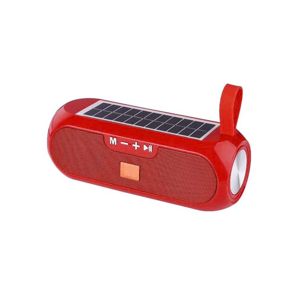 Solar Radio Fm Radios Mp3 Outdoor Wireless V4.2 Speaker Sound Box Music Subwoofer Bass Aux Hifi Stereo Red 4711436302175