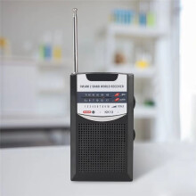 Portable Radio AM/FM Dual Band Retro World Receiver with Telescopic Antenna Ideal for Outdoor Emergency Use