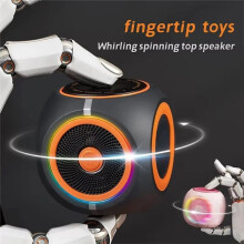 Altavoz Portátil con Giroscopio y Luces RGB, Subwoofer y Juguete Antiestrés. ¡Ideal para Regalar .