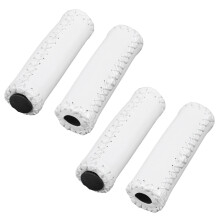 2X Vintage LEDer Fahrrad Paar Lenker Griffe Grips Trekking Lenkstangen Couverture SchüTz Farbe: Weiss