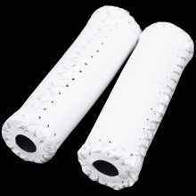 2X Pair Vintage Leather Bicycle Grips Grips Trekking Handlebars Cover Colour: White