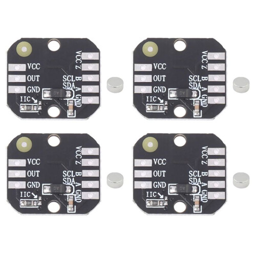 4PCS MT6701 Magnetic Encoder Module PWM/I2c Brushless Motor Magnetic Encoder ABZ Mode 1024 Lines Replaces AS5600