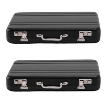 2X Aluminum Password BoX Card Case Suitcase Password Briefcase Black