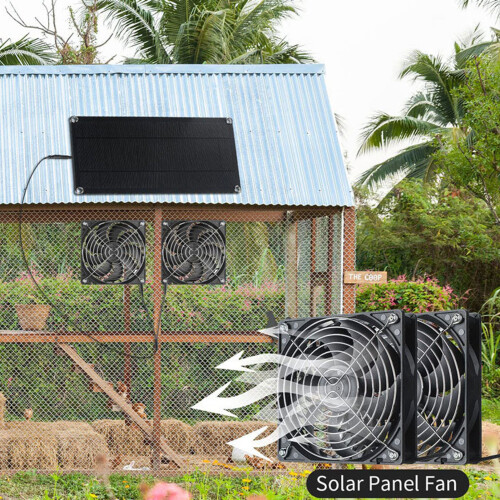 Modelo: 10W-18V-ABS Kit de ventilador solar - Verde 2