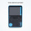 Blue Handheld Game Console 2.4" Screen, 1020mAh, Portable 10x6cm 10