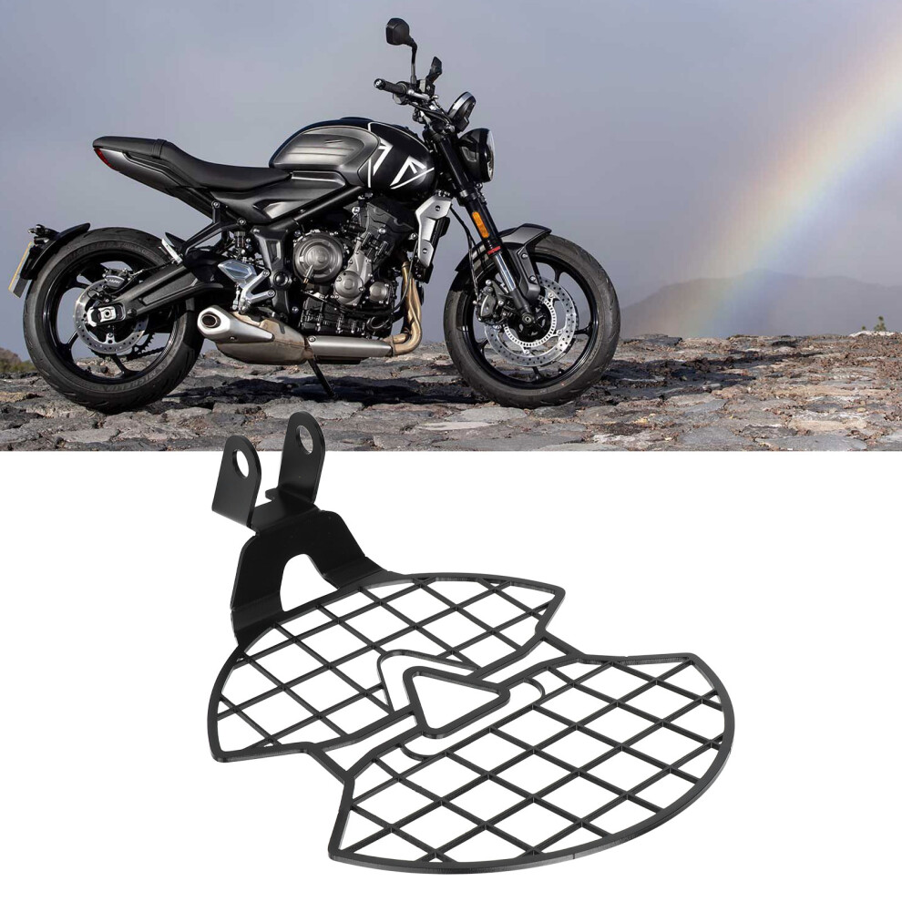 Stainless Steel Headlight Grille Cover For Trident 660 2021+ Black 5031390213812