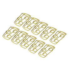 50 Pcs Coffee Cup Shape Paper Clips, Golden Yellow, 3.2 x 1.8cm