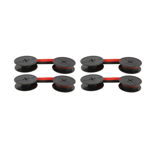 4Pack Typewriter Ribbon Twin Spool Typewriter Ribbon Red and Black Twin Spool Replacement Pack for Most Typewriter