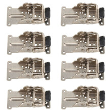8PCS 0-90-180 Degree Self-Locking Folding Hinge Table Legs Silver Folding Coffee Table Furniture Hardware Cabinet Hinge