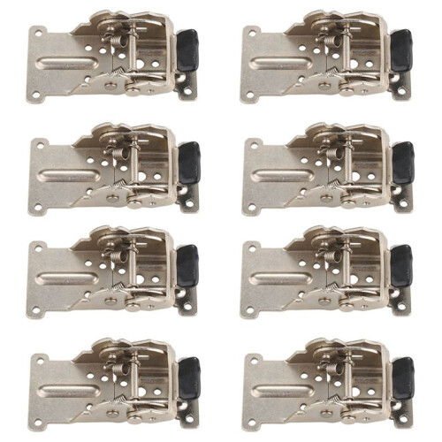 8PCS 0-90-180 Degree Self-Locking Folding Hinge Table Legs Silver Folding Coffee Table Furniture Hardware Cabinet Hinge
